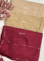 ELORA EXCLUSIVE SEQUENCE COTTON PLEATED HIJAB - Image 4