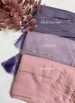 ELORA EXCLUSIVE SEQUENCE COTTON PLEATED HIJAB - Image 2