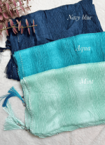 PREMIUM SEQUENCE HIJAB WITH TESSEL - Image 2