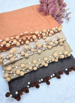Malaysian Waffle Cotton Hijab With Pearl Tassel