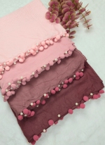 Malaysian Waffle Cotton Hijab With Pearl Tassel - Image 4
