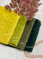 LUXURY JIMICHU PARTY HIJAB (SOFT SILK WITH STONE WORK) - Image 5