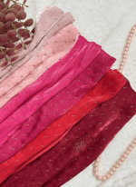 LUXURY JIMICHU PARTY HIJAB (SOFT SILK WITH STONE WORK) - Image 2