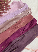 LUXURY JIMICHU PARTY HIJAB (SOFT SILK WITH STONE WORK) - Image 3