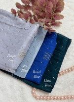 LUXURY JIMICHU PARTY HIJAB (SOFT SILK WITH STONE WORK) - Image 8